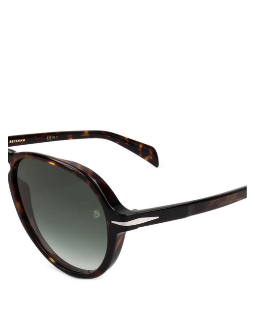 David Beckham Brown Tortoiseshell-Effect Pilot-Frame Sunglasses for men