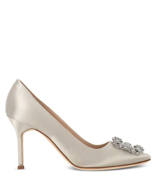 Manolo Blahnik White Heels
