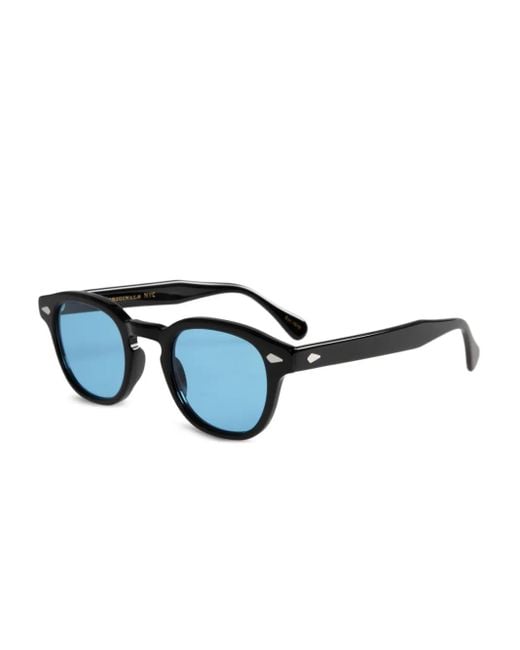 Moscot Blue Lemtosh Round-Frame Sunglasses