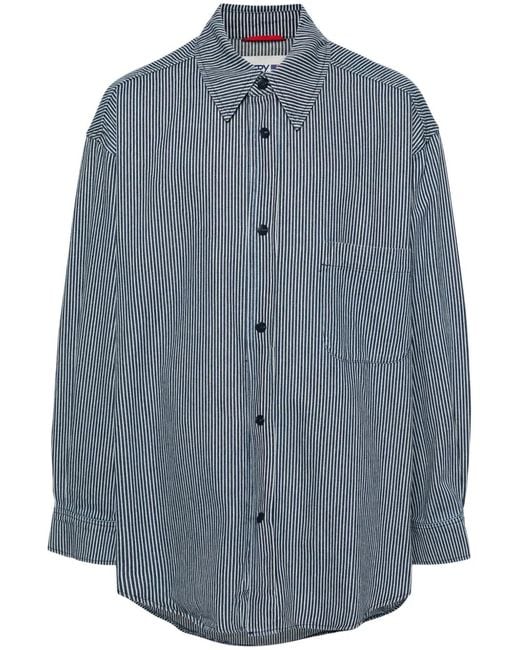 Autry Blue Striped Cotton Shirt for men