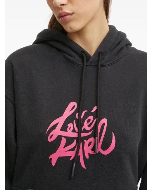 Karl Lagerfeld Gray Logo-Print Hoodie