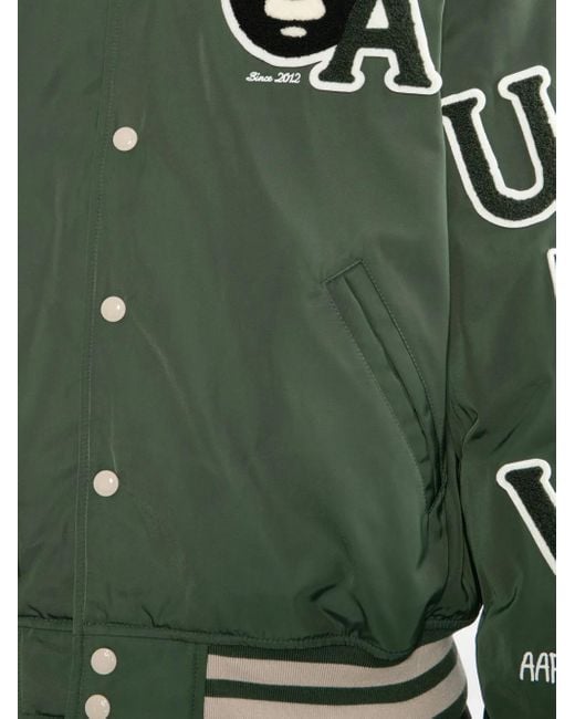 Aape By A Bathing Ape Green Logo-Embroidered Jacket for men
