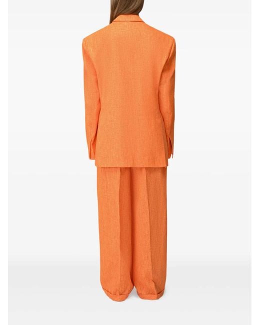 Anouki Orange Linen Trousers
