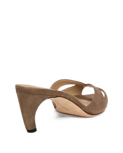 Victoria Beckham Brown Harlow Mask Heeled Sandals