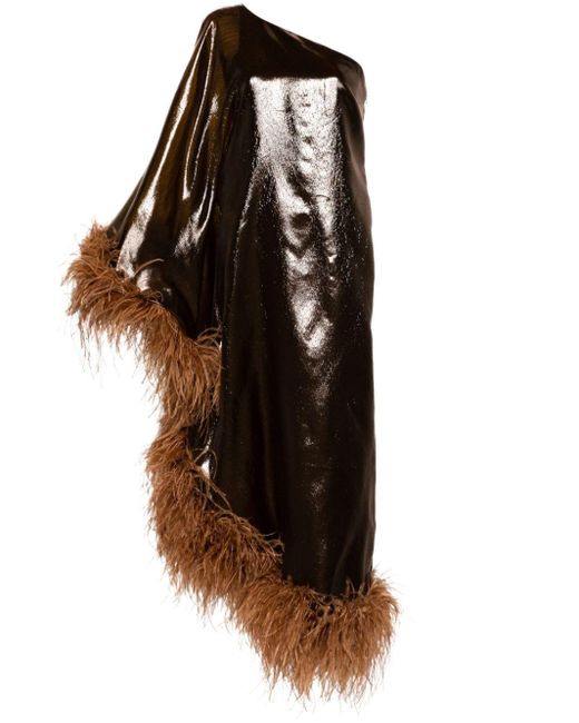 Robe longue Ubud Fantasma a plumes ‎Taller Marmo en coloris Brown