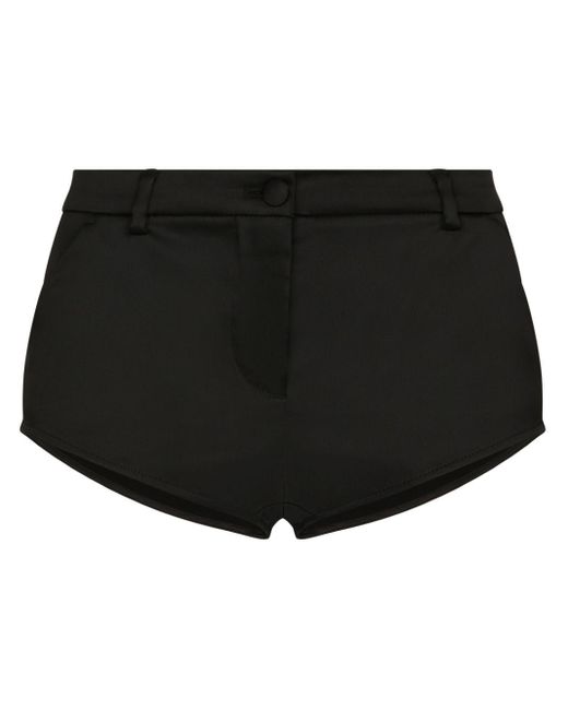 Dolce & Gabbana Black Shorts aus Satin
