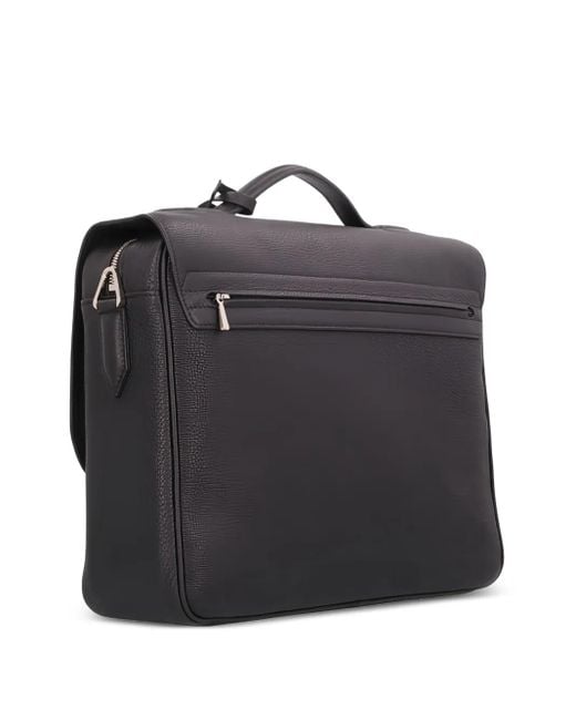 Longchamp Black Ulysse Leather Briefcase