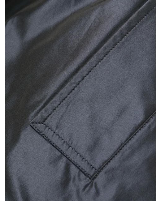 Herno Blue Techno Taffeta Parka Coat