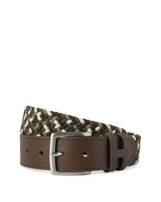 Hackett Brown Parachute Braided Belt for men