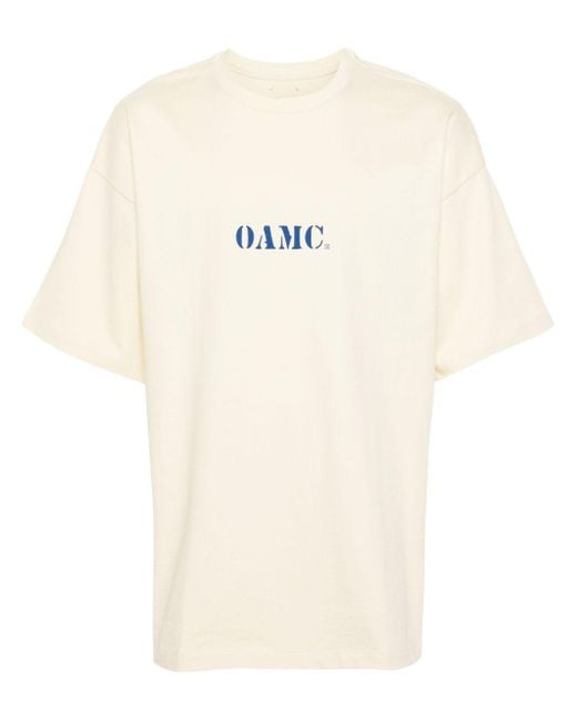 OAMC T-Shirt aus Bio-Baumwolle mit Logo-Print in Natural für Herren