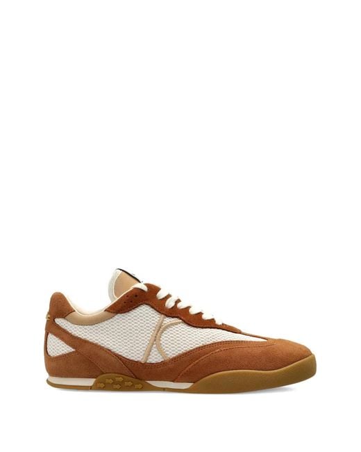 Kate Spade Brown Drift Panelled Lace-Up Sneakers