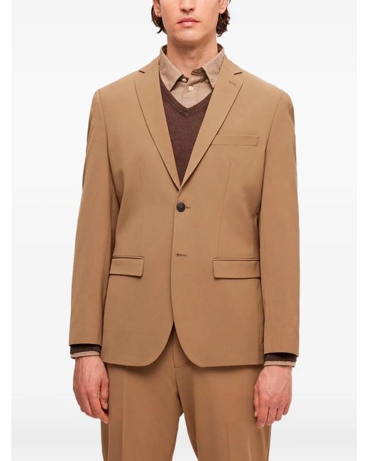 SELECTED Brown Slim-Fit Blazer for men