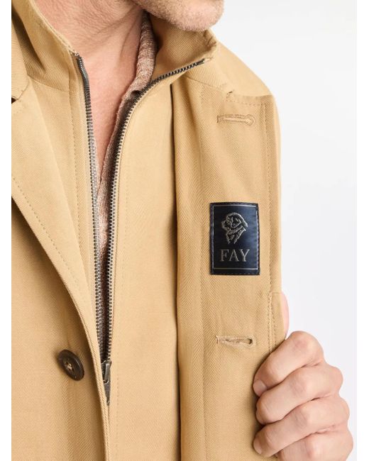 Fay Natural Button-Up Jacket for men