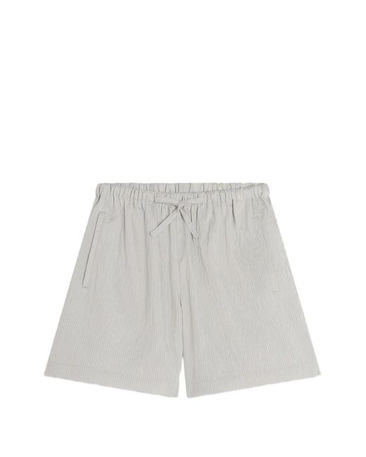 Maison Kitsuné White Striped Shorts