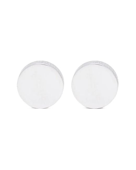 Gemelos redondos con efecto pulido Giorgio Armani de hombre de color White