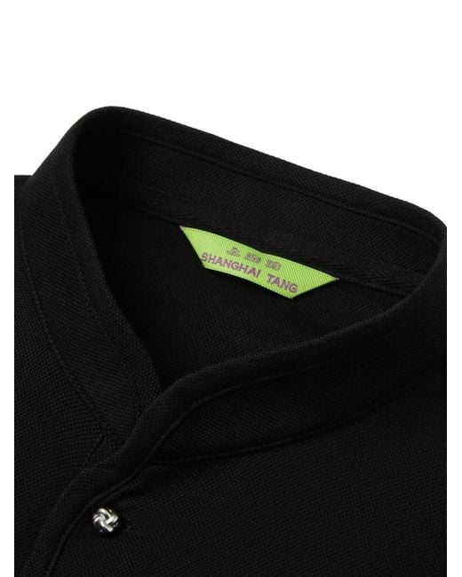 Shanghai Tang Black Tang Horse Polo Shirt for men