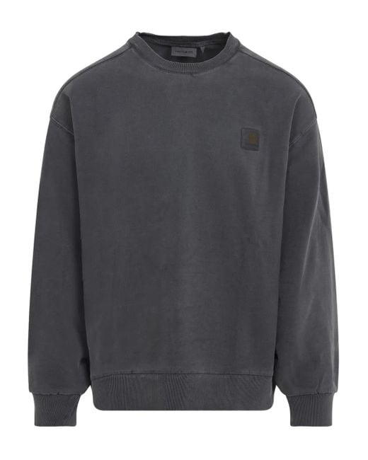 Carhartt Wip Sudadera con cuello redondo y logo principal Carhartt de hombre de color Gray