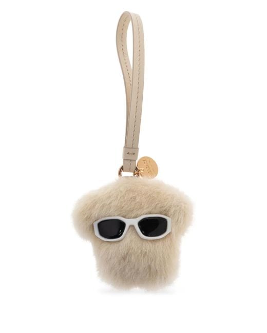 Versace Metallic Fur Keychain