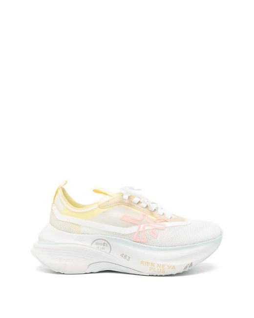 Premiata White Baskets Hill 8272 À Patch Logo