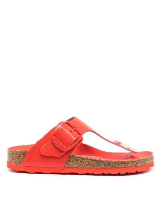 Birkenstock Red Gizeh Leather Sandals