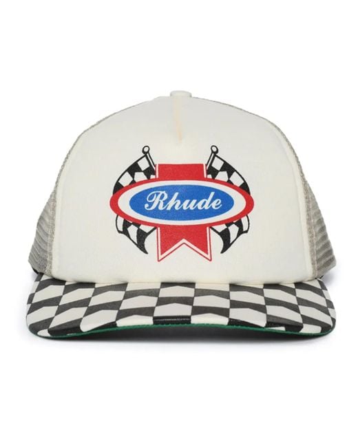 Rhude Gray Chevron Rally Cap for men