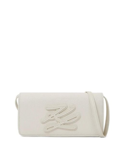 Karl Lagerfeld White Mini K/Autograph Cross Body Bag