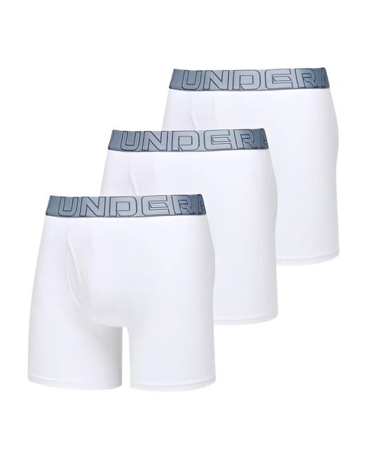 Under Armour Blue Logo-Waistband Boxers (Pack Of Three) for men