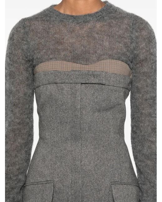Sportmax ツイード ミニドレス Gray