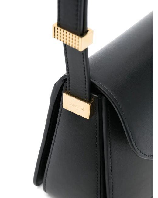 Lanvin Black Studded Leather Shoulder Bag