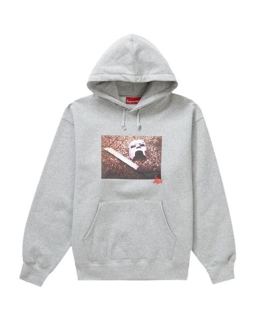 Supreme Gray Mf Doom Hoodie for men