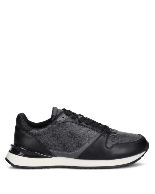 メンズ Guess モノグラム メッシュパネル スニーカー Black
