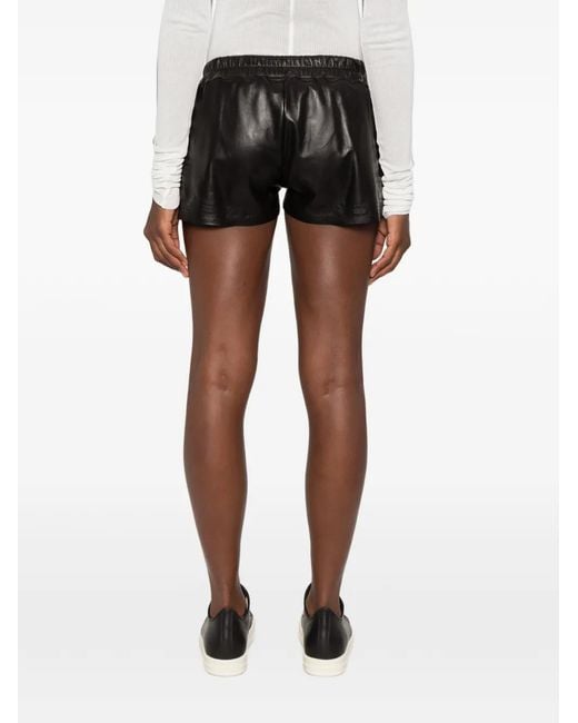 Rick Owens Black Layered Drawstring-Waist Shorts
