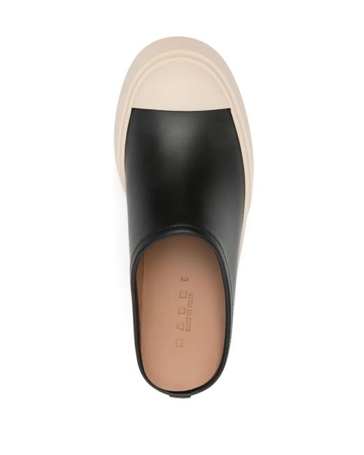 Marni Black Mary Jane Leather Mules