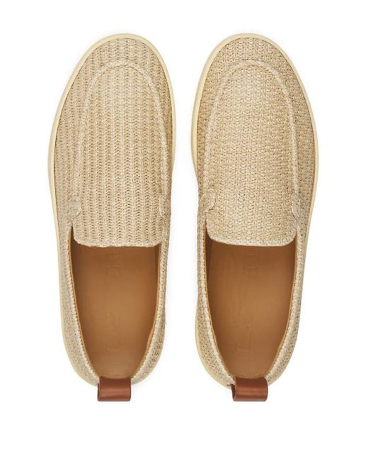 Lanvin Natural Woven Texture Loafers for men