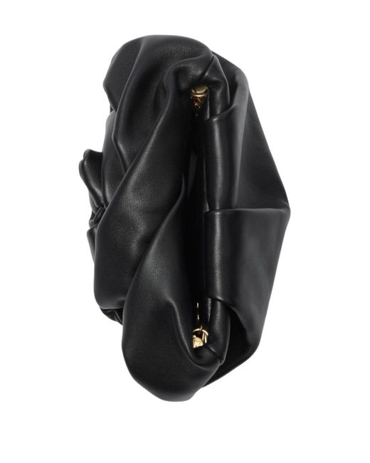 Burberry Black Rose Leather Clutch Bag