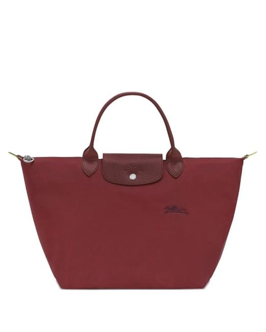 Longchamp Red Le Pliage Shopper