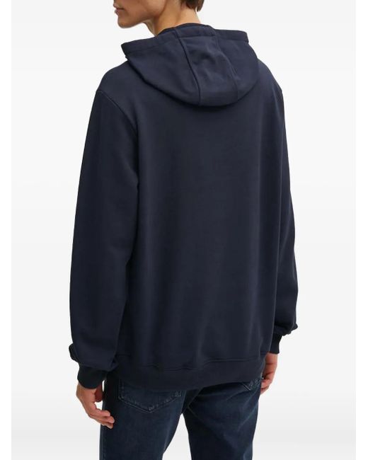 HUGO Blue Logo Hooded Sweatshirt for men