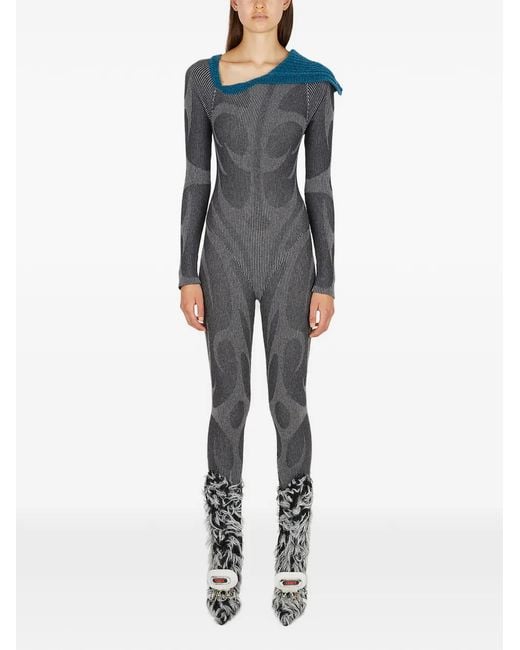 Combinaison À Col Asymétrique PAOLINA RUSSO en coloris Blue