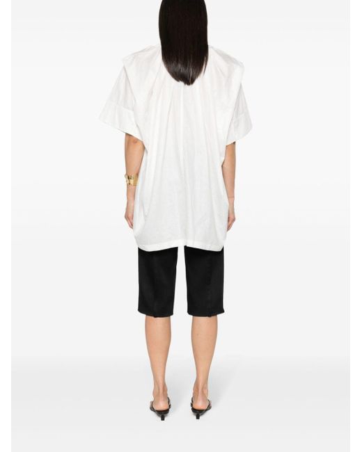 Long ruffle-collar shirt Jil Sander de color White