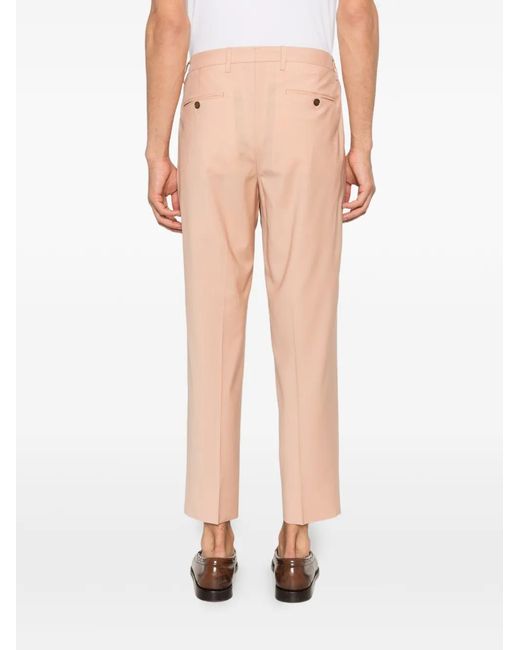 Briglia 1949 White Portobellos Pleated Trousers for men