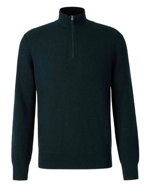 Zegna Green Merino-Wool Sweatshirt for men