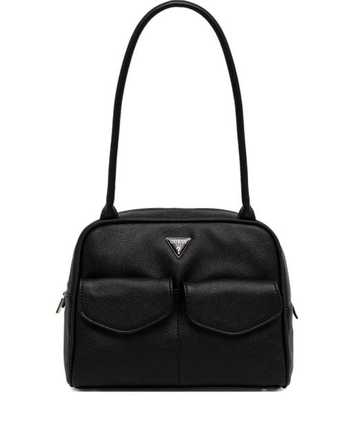 Guess Black Schultertasche aus Faux-Leder mit Taschen