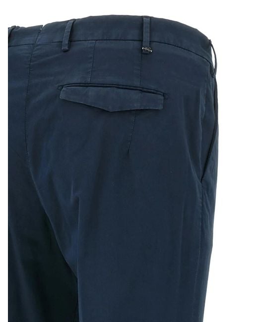 PT Torino Blue Master Pressed-Crease Trousers for men
