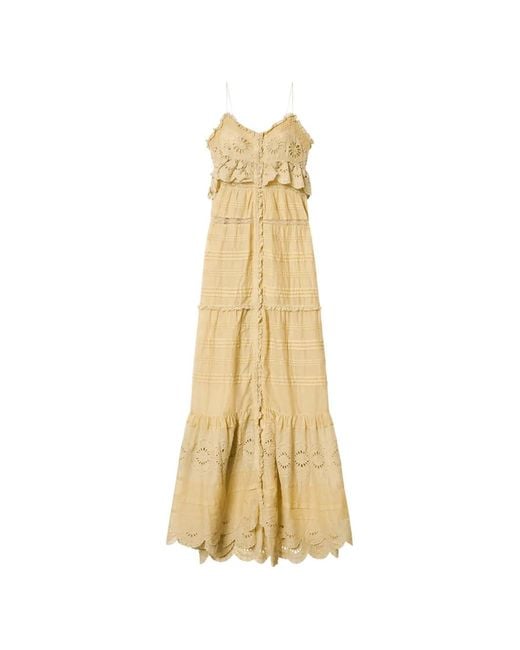 Isabel Marant Metallic Long Cotton Dress