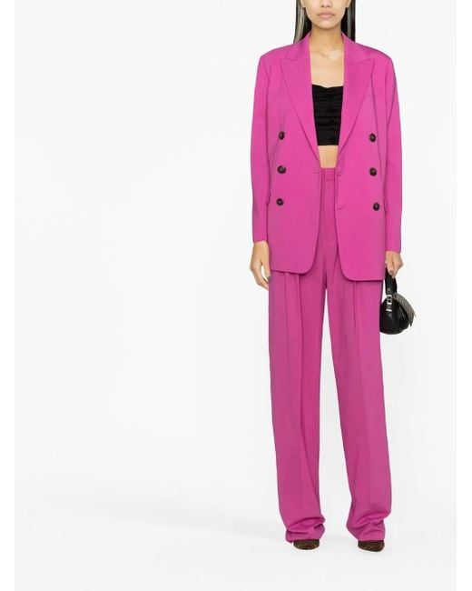 DSquared² Pink Peak-Lapel Double-Breasted Blazer