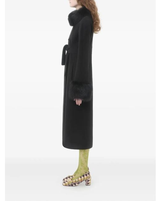 Valentino Garavani エコファートリム ダブルコート Black