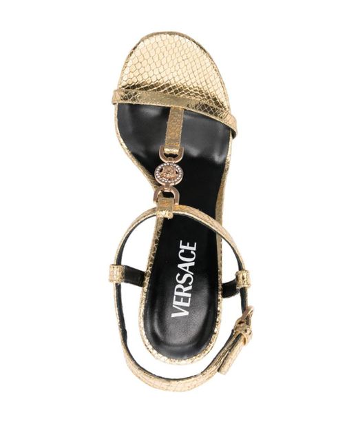 Versace Medusa '95 115mm Metallic Sandals