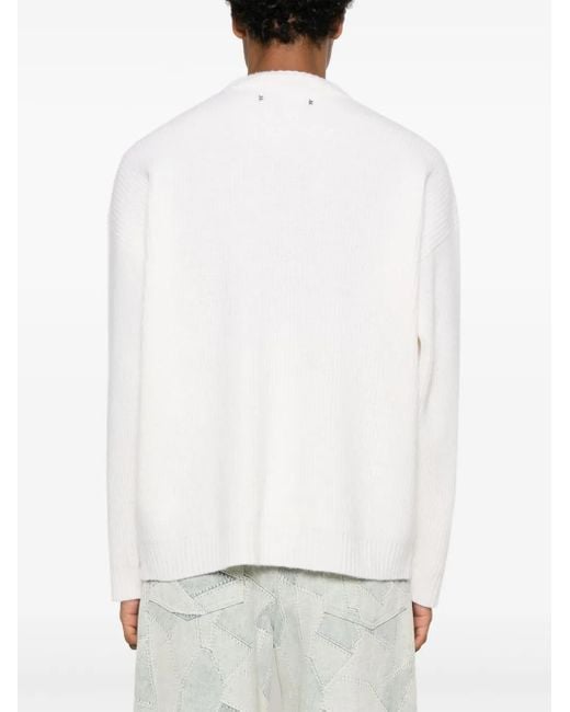 Journey M'S Pull Boxy À Col Rond Gmp01338P00170311560 Golden Goose Deluxe Brand pour homme en coloris White