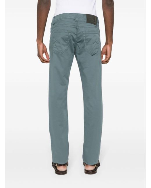 Pantalones con parche del logo Jacob Cohen de hombre de color Blue