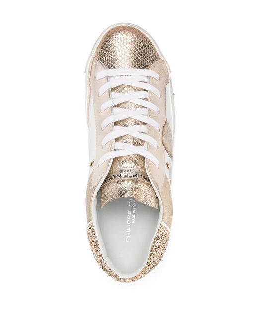 Philippe Model White Paris Logo-Patch Sneakers